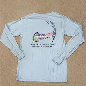 Light Blue Graphic Long Sleeve Shirt - Cape Cod